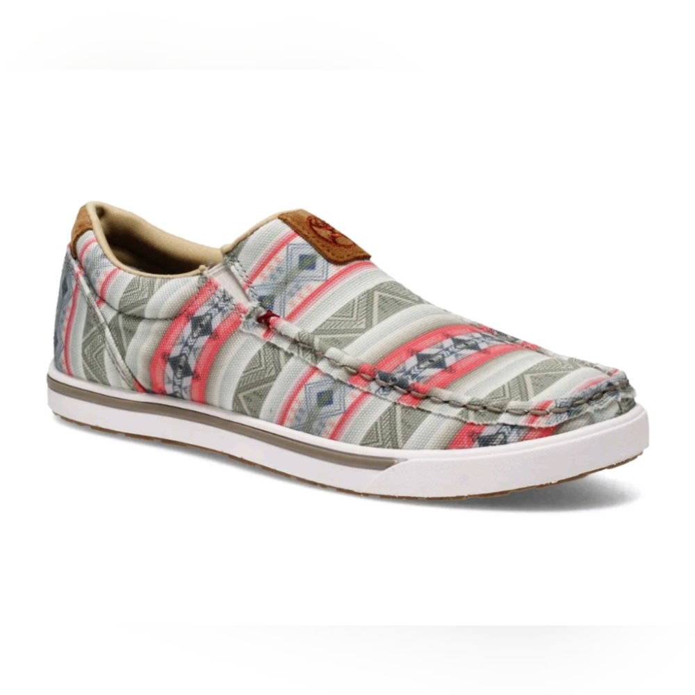 Women's Twisted X, Hooey Loper Slip-On WHYC021 Pink Multi Fabric-And-Leather